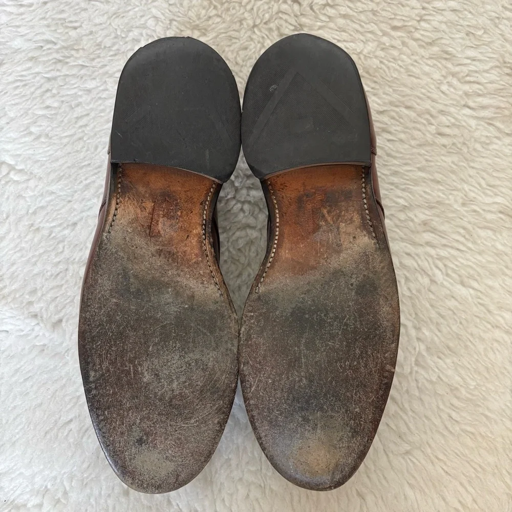 Allen Edmonds Bradley 1530 Brown Leather Split Toe Oxfords Shoes Size 9.5 D